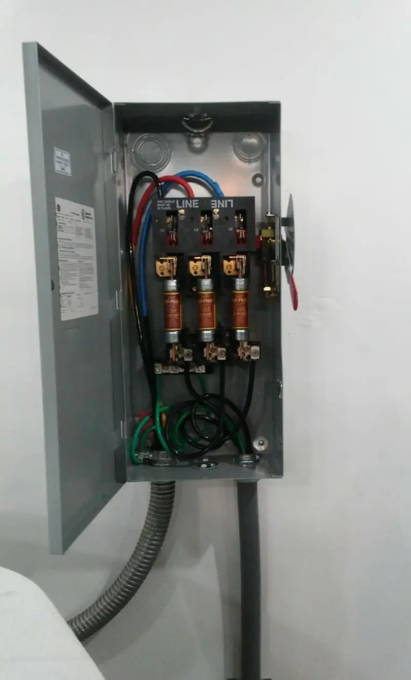 Three-phase disconnect switch installed for Electrical Wiring & Rewiring in Walworth